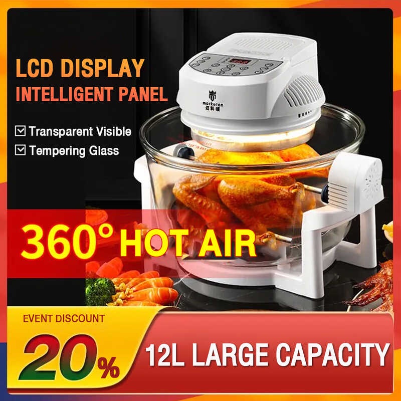 GOGOOD 12L Large Turbo broiler hanabishi Air Fryer Oven Convection Airfryer gaabor frier Turbo