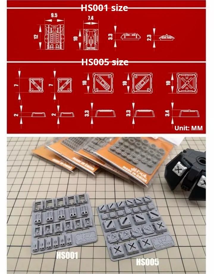 MOSHI Model Tools Mecha Armor Details Transformation HS001-006 for ...