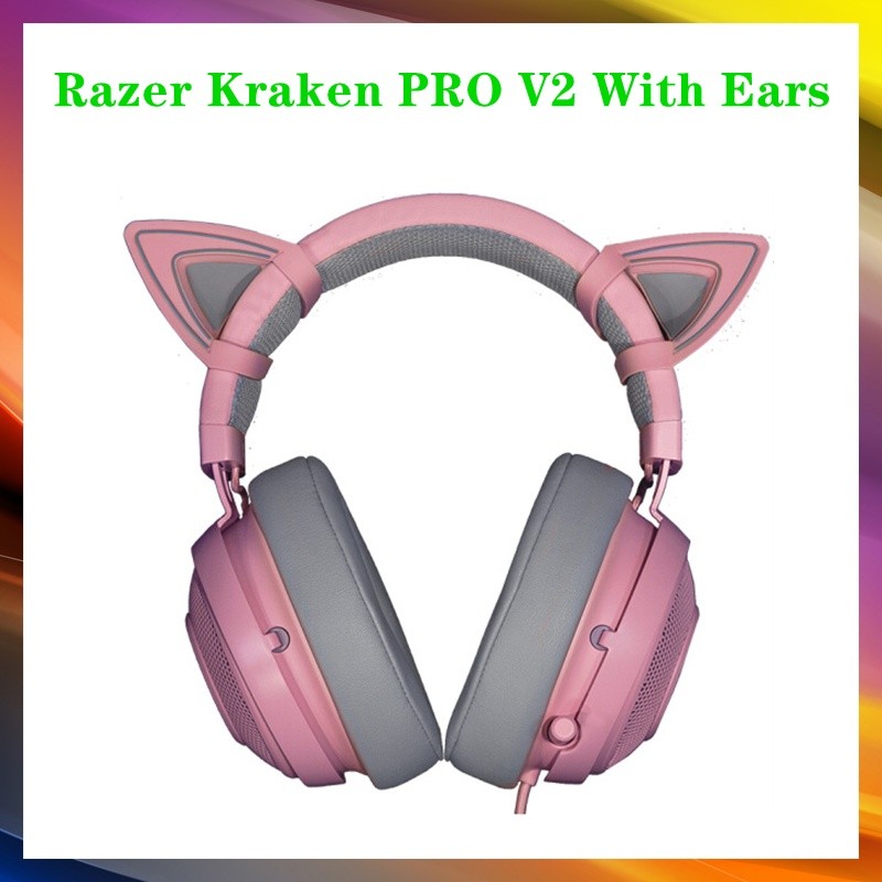 Razer Kraken PRO V2 Competitive Gaming Headset(Pink With Cat-Ear ...