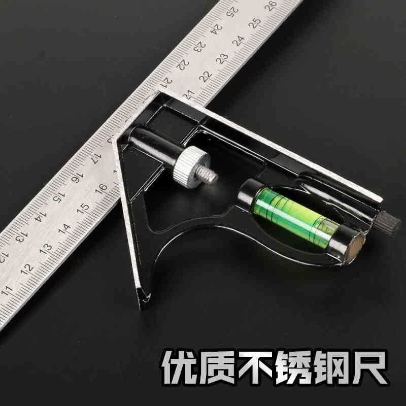 New Steel Straight Right Triangle Flexible Combination Angle Ruler ...