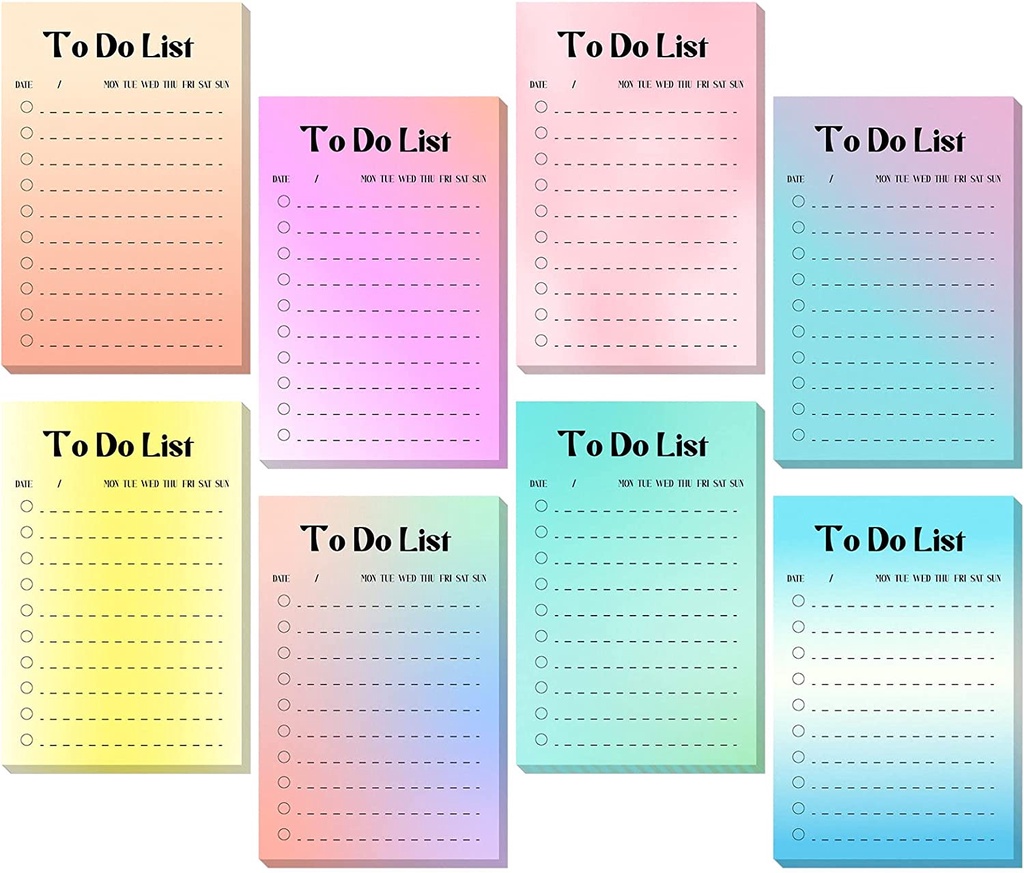 50Sheets Gradient/Fluorescent Color Note Book Plan Notebook List List ...