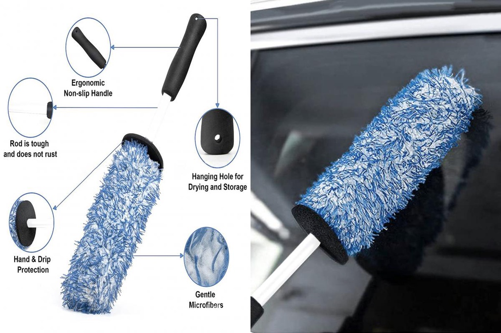 SOU_ Wheel Cleaning Tool Set Car Wheel Brush Ultimate Wheel Cleaning