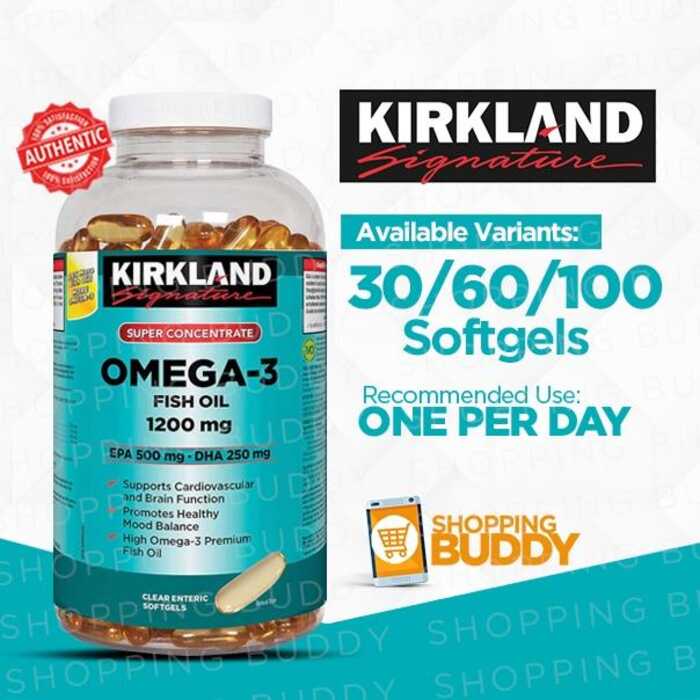 Kirkland Omega 3 Fish Oil 1200mg Softgels Shopee Philippines