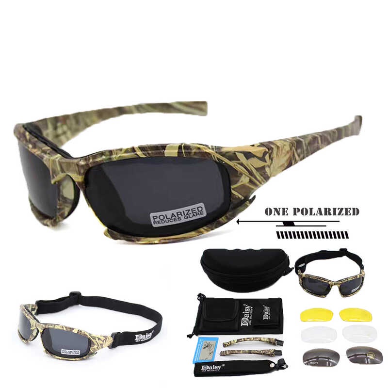 Tactical Camo Goggles Daisy X7 Men Military Polarized Sunglasses CS
