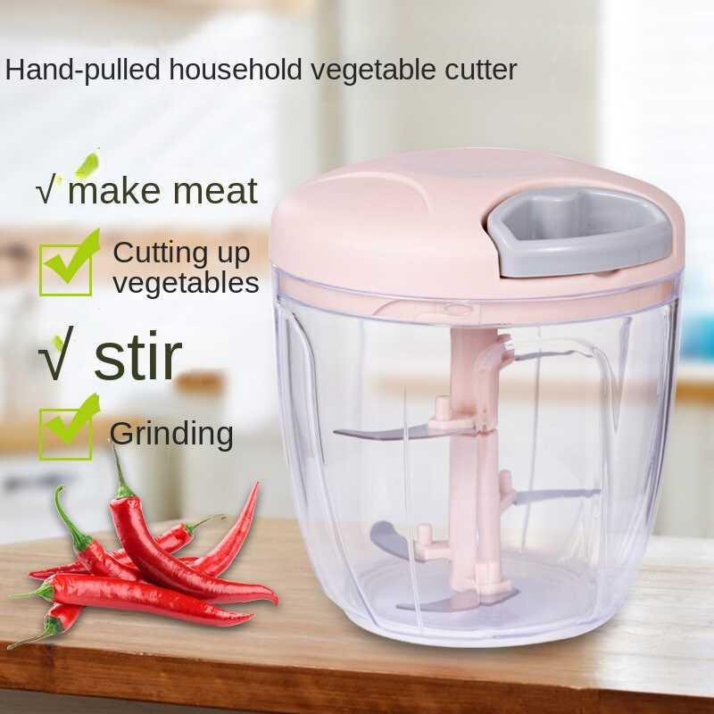 900ML Manual Meat Mincer Garlic Chopper Rotate Garlic Press Crusher ...