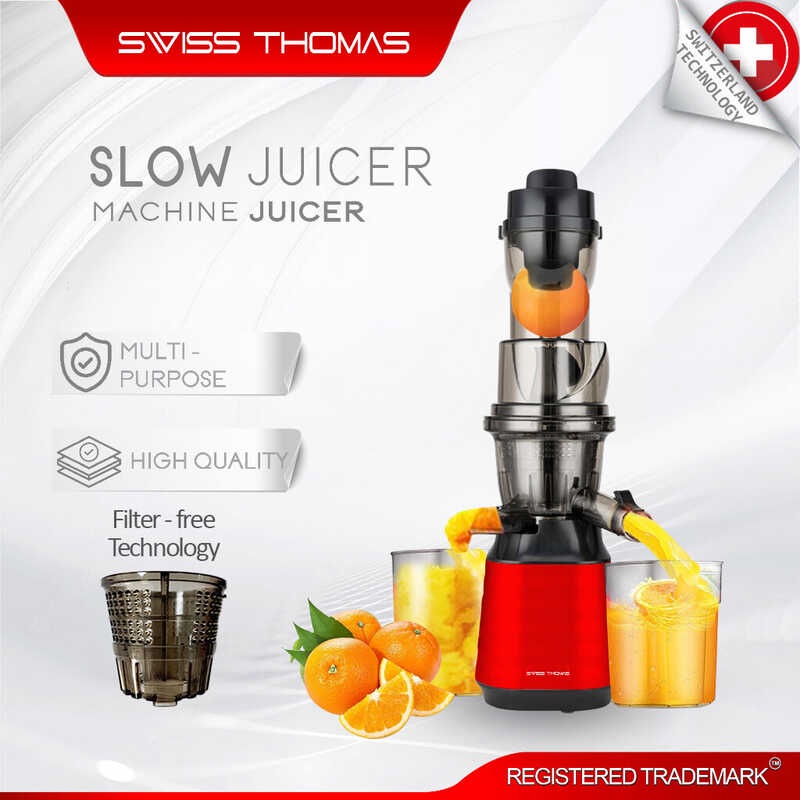 Swiss Thomas Screenless Filter Free Slow Juicer Juice Extractor