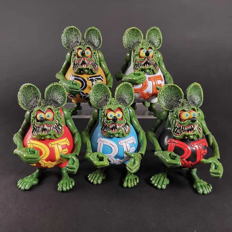 12 Cm Anime Animal Crazy Mouse Rat Fink Gumagalaw PVC Action Figure ...
