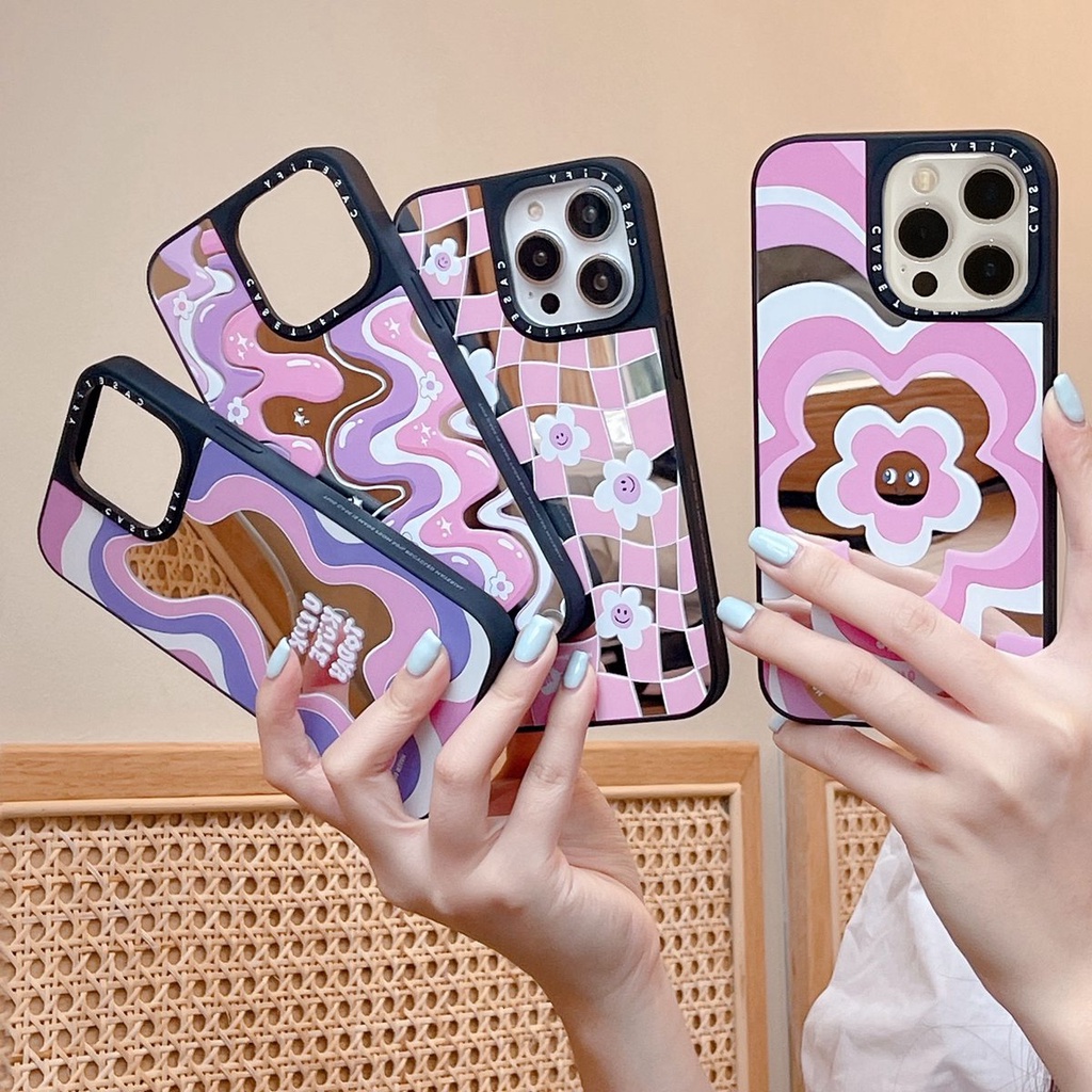 Phone Case For iPhone 16 Pro Max 15 11 14 13 12 Creative Mirror Design