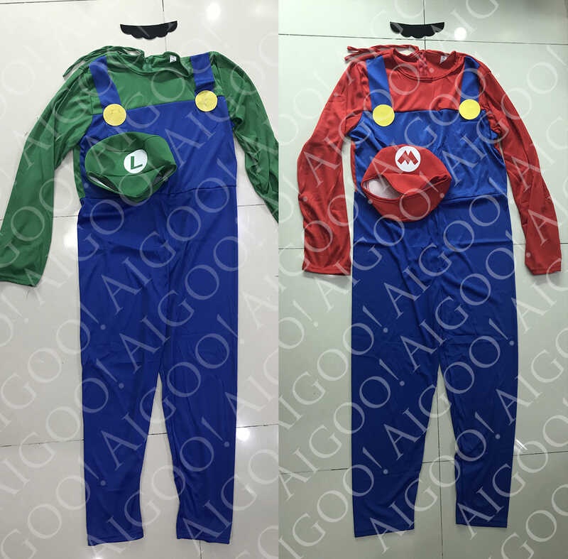 Super Mario and Luigi Costume for Adults Nintendo Super Mario Bros