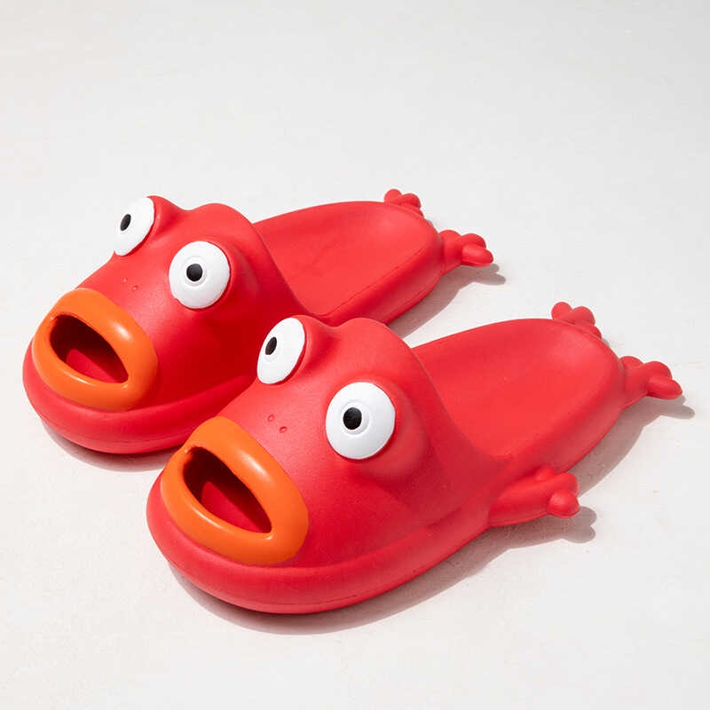 Wacky Frog Slippers para sa Dalawang Kaswal na Shoes Cartoon Beach ...