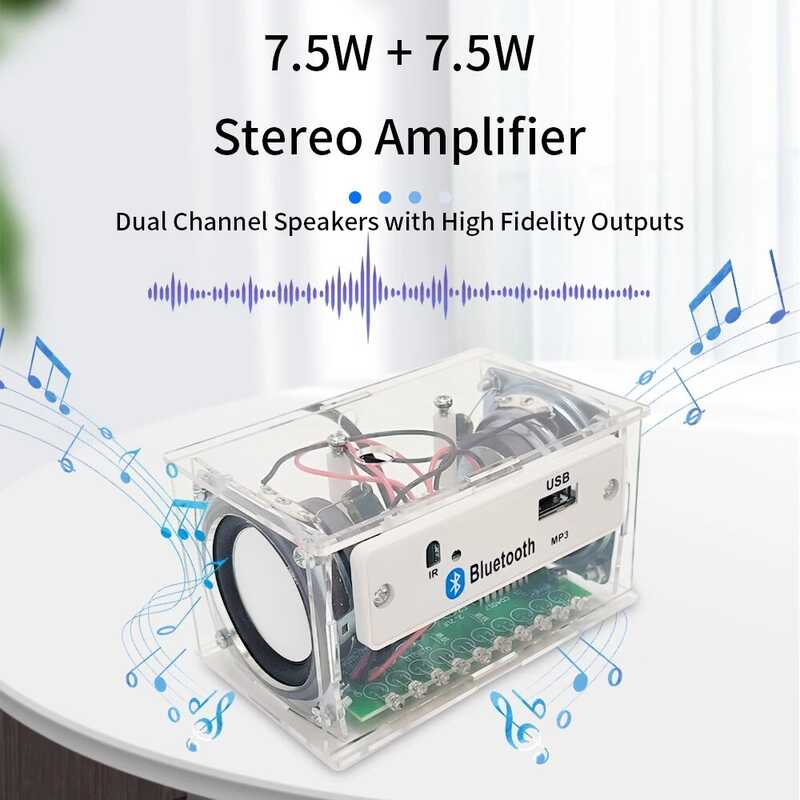 DIY 15W Electronic Kit Components Speaker Bluetooth Speaker Kit