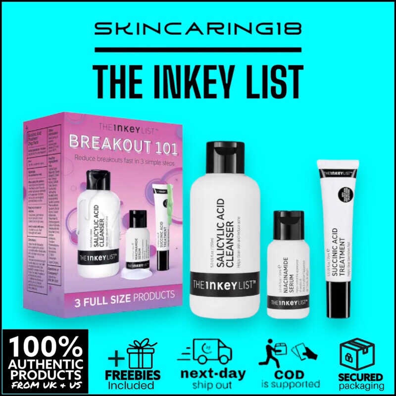 The Inkey List Breakout 101 Set Salicylic Cleanser Niacinamide Serum