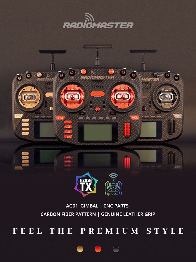 RadioMaster Boxer Max Version With CNC AG01 Hall Gimbals Carbon Fiber ...