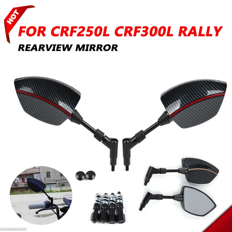 Rearview Mirrors Carbon Fiber Pattern Para Sa HONDA Crf300l Crf300 ...