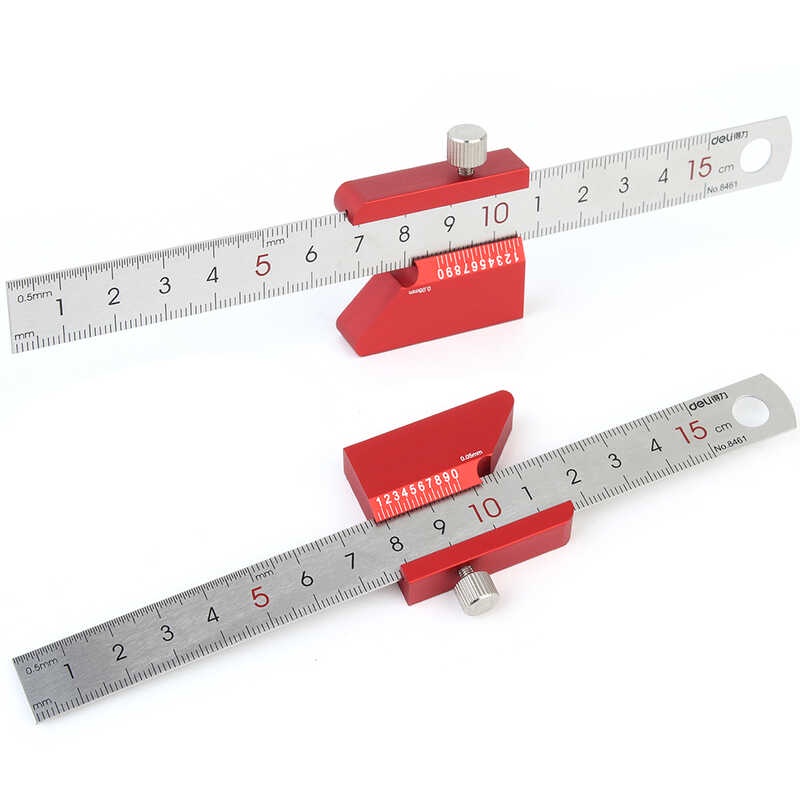 Woodworking 45/90 Degree Steel Ruler Positioning Slide Stops 150mm ...