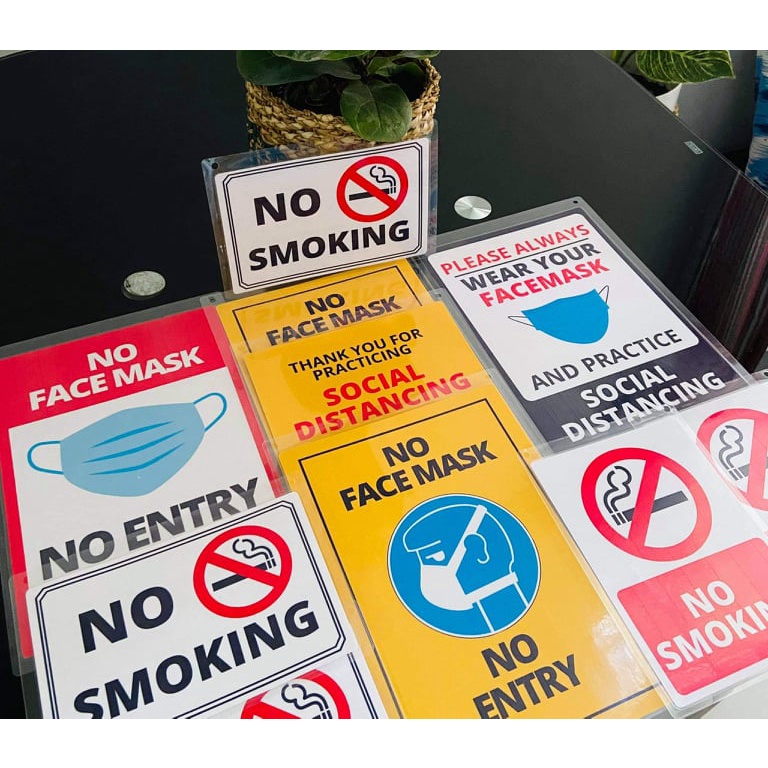 Bawal Signboard Tagalog PVC Laminated Sign Waterproof Signage A4 Size