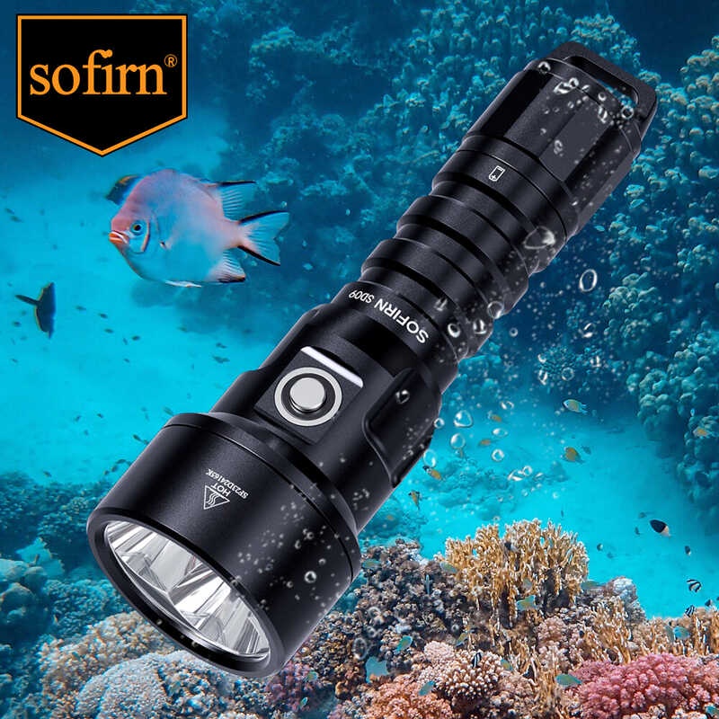 New Sofirn SD09 Diving Flashlight 3400lm Powerful 21700 Rechargeable ...