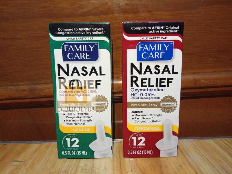 Family Care Nasal Relief Pump Mist Spray Original/Severe (15 ml ...