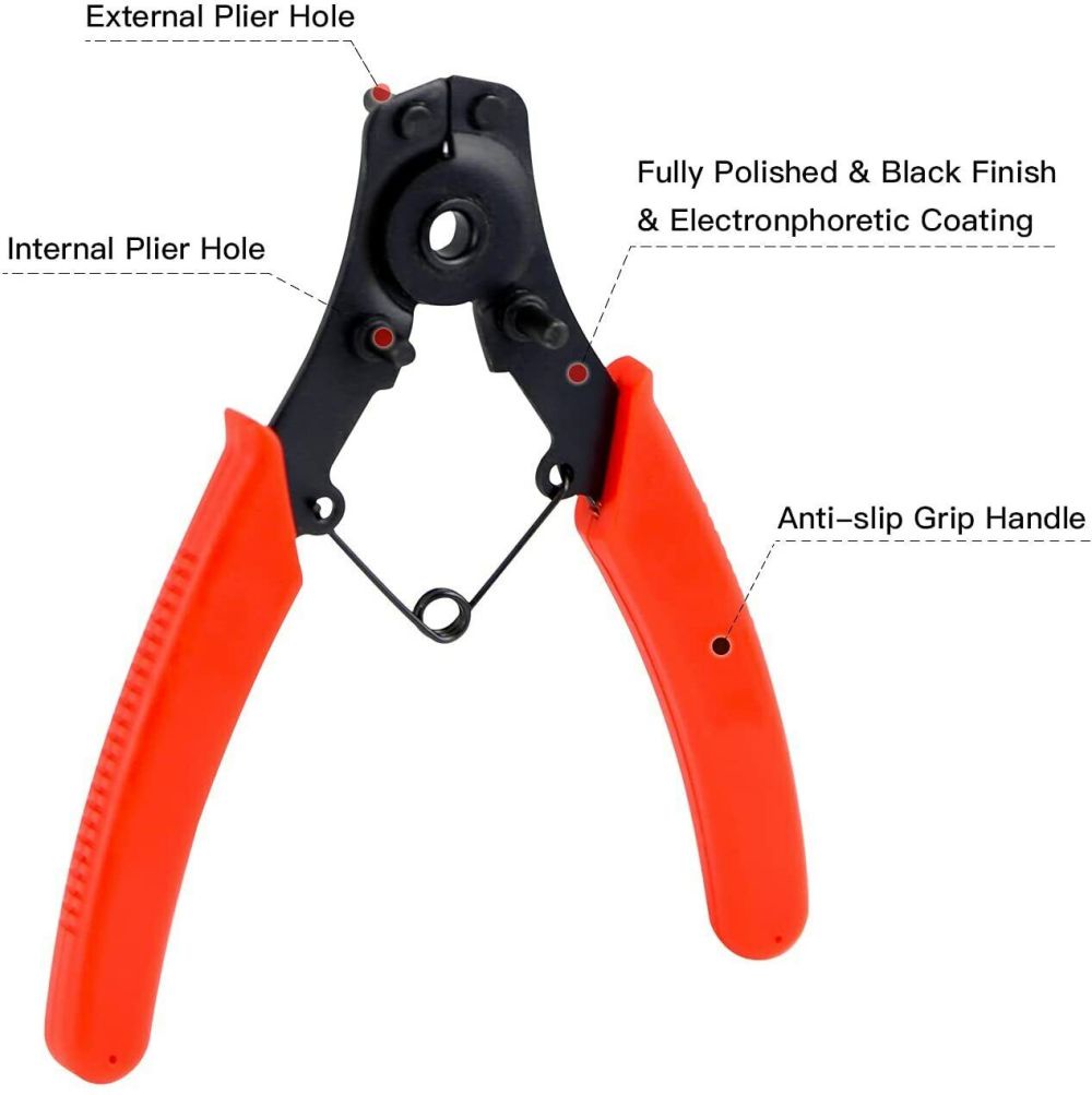 4pcs/set Circlip Pliers Internal External Curved Snap Ring Pliers ...