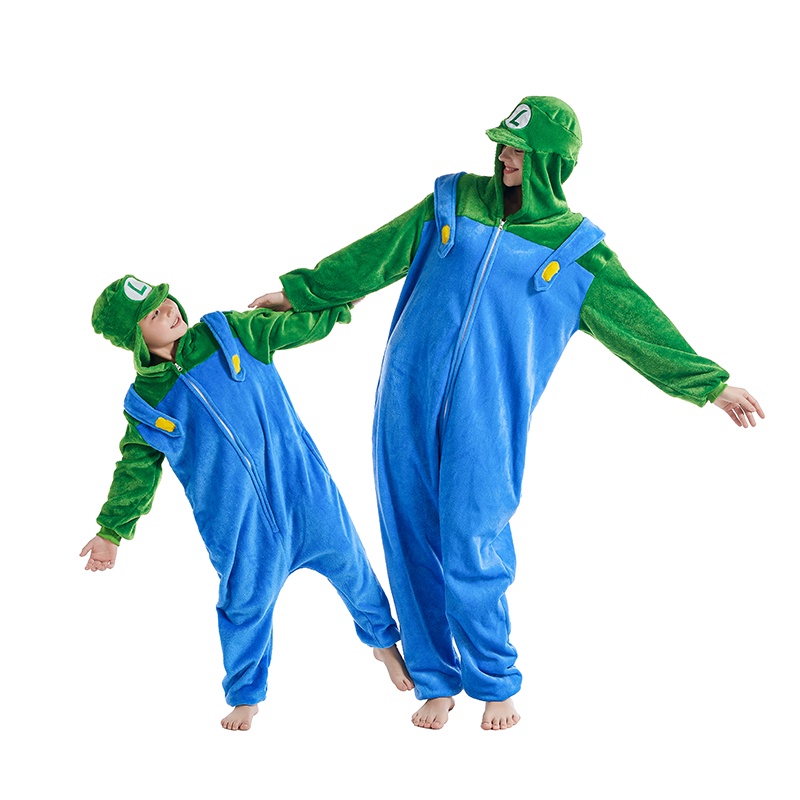 Halloween Christmas Party Luigi Super Mario Masquerade Cosplay Costumes