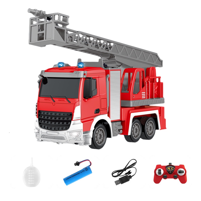 Interactive Electric Remote Control Fire Truck Toy With One-button ...