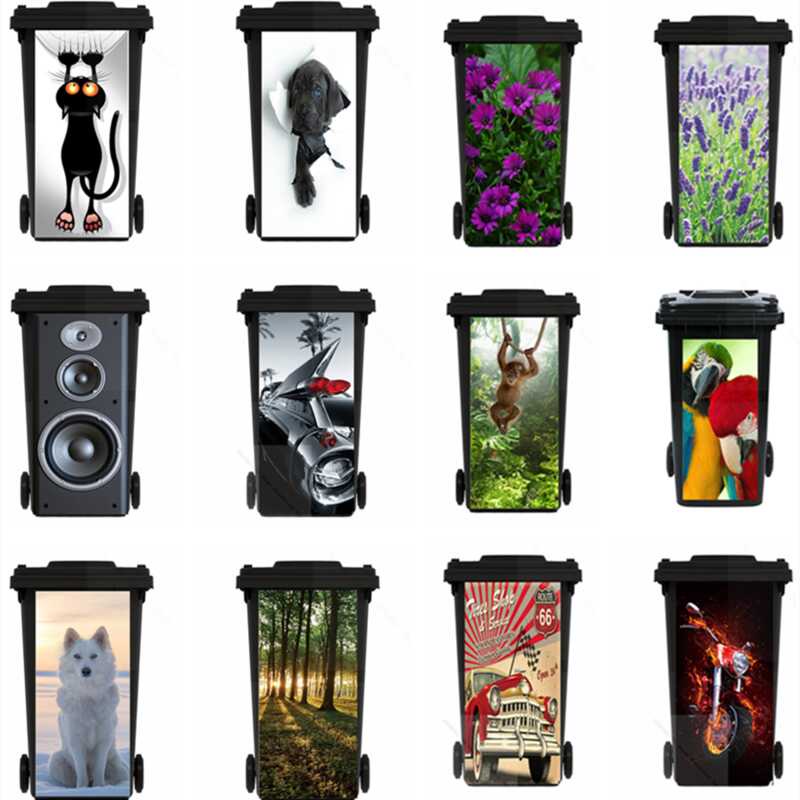 Trash Sign Scenic Animal Car Decal Trash Can Vinyl Art Sticker ...