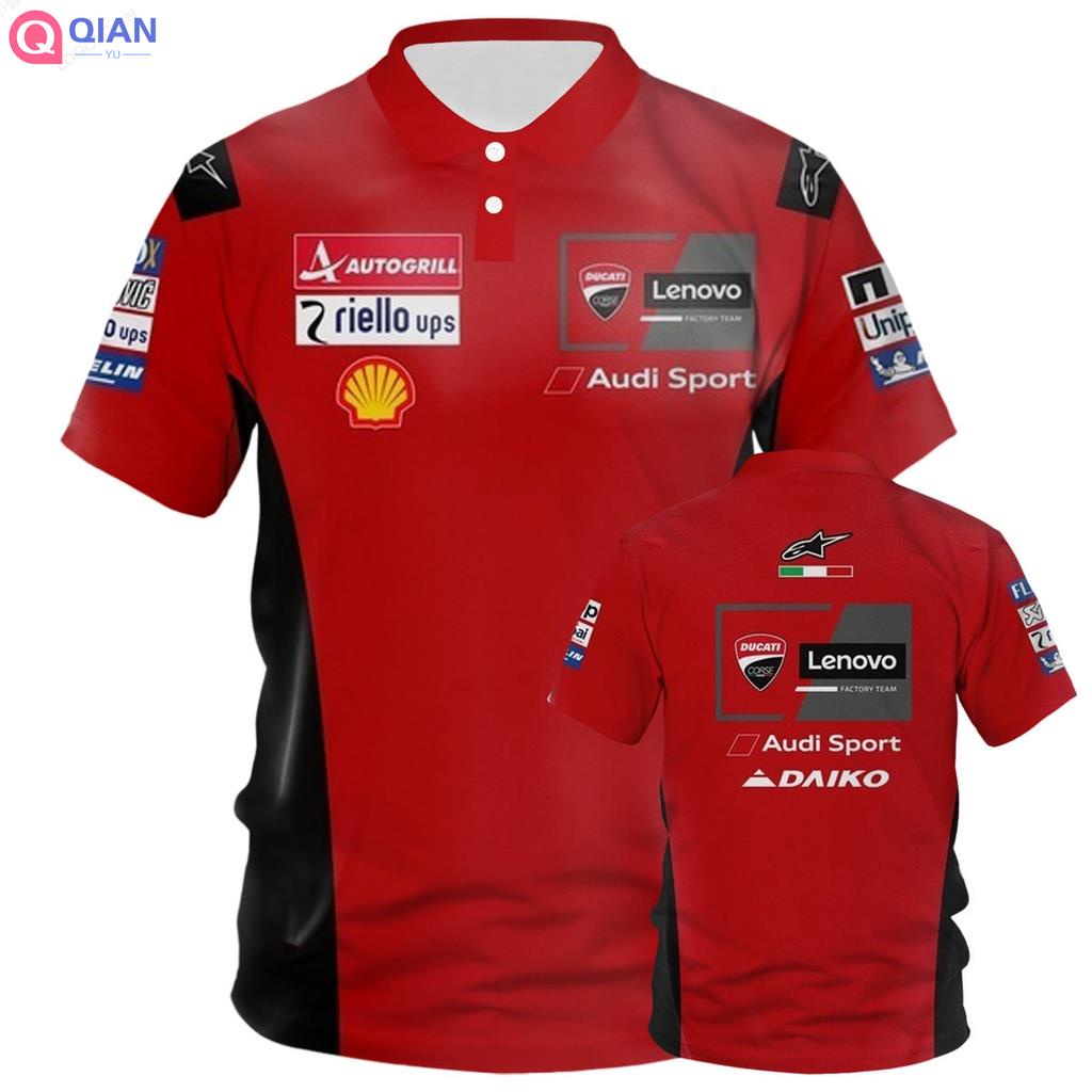 Fashion Men's Polo Shirts Ducati Corse Moto Gp Racing Polos T -Shirt ...