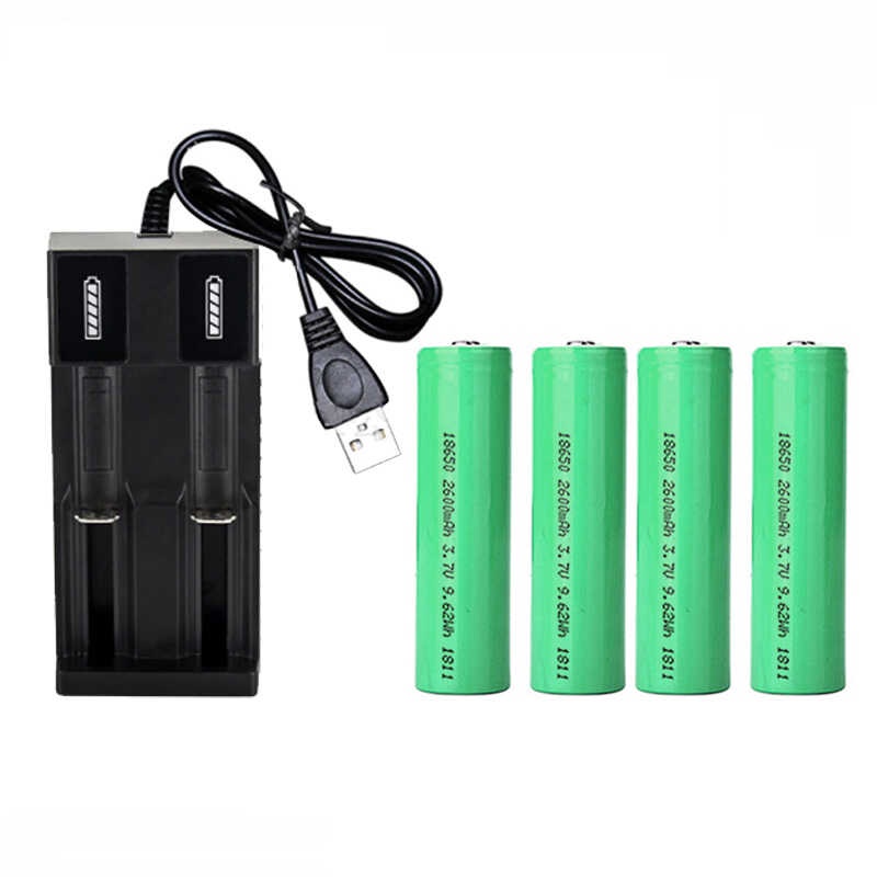 18650 2PCS / 4PCS 2600mAh at Charger para sa EKEN V5 V6 V7 Anytek b10 ...