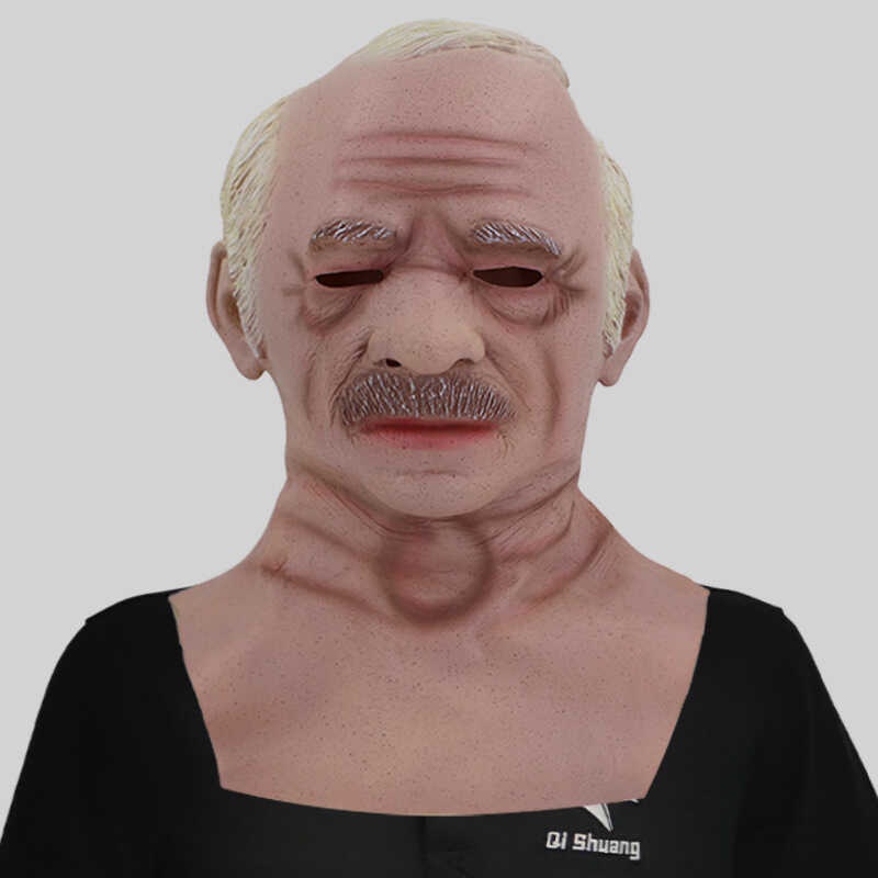 Bald Old Man Masks For Adult Latex Realistic Headgear Horror Halloween