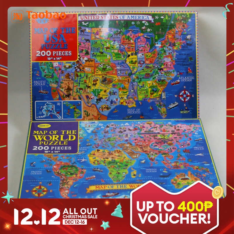 World Map Puzzle 200 Pieces Adult American Map Geographic Intelligence   Sg 11134202 7rbmo Lowoiz1d0p5257