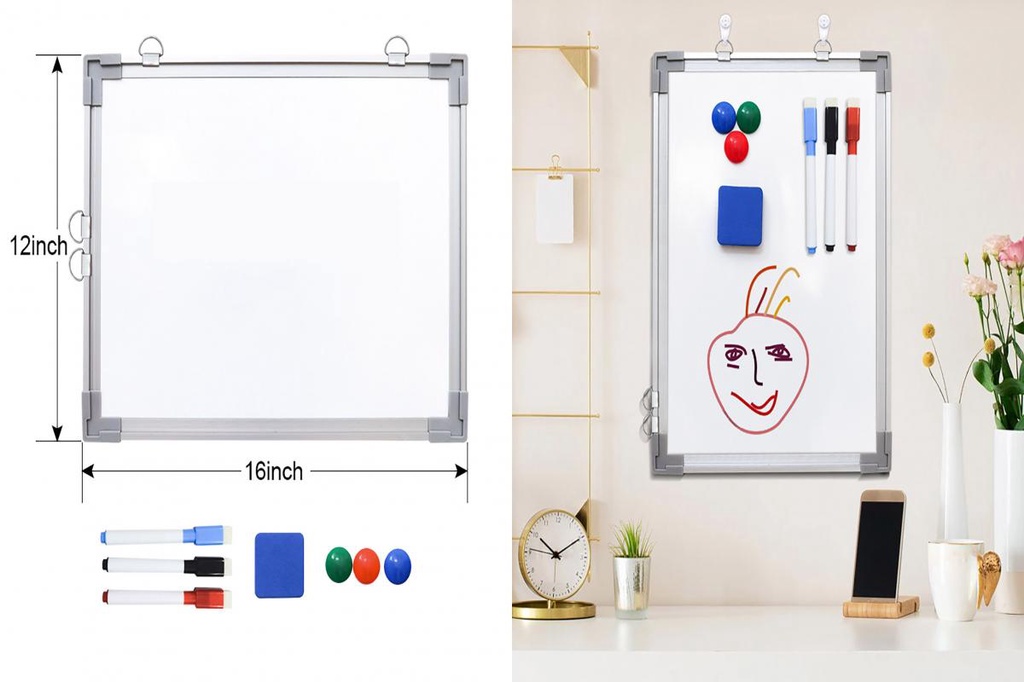 someryer Wall Hanging Whiteboard Wall Mountable Whiteboard Double