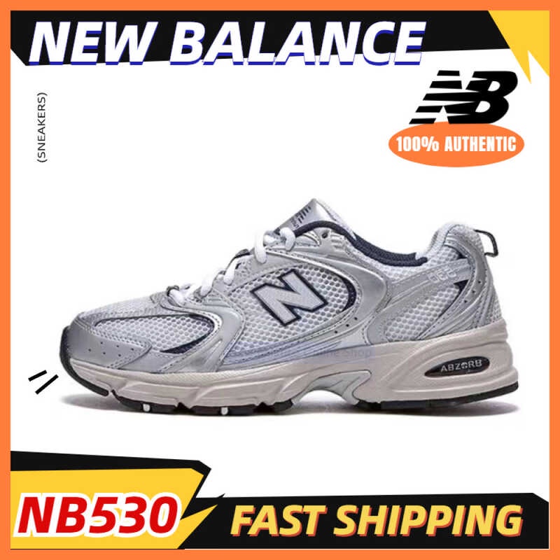 100 Original New balanced 530 Mr530ka NB530 Shoes Gray Silver Sneakers Shopee Philippines