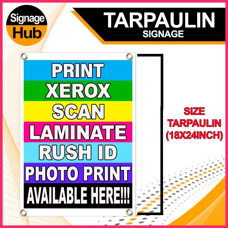 ☪ Print,Xerox,Scan,Laminate,Rush ID,Photo Print | Tarpaulin Signage ...
