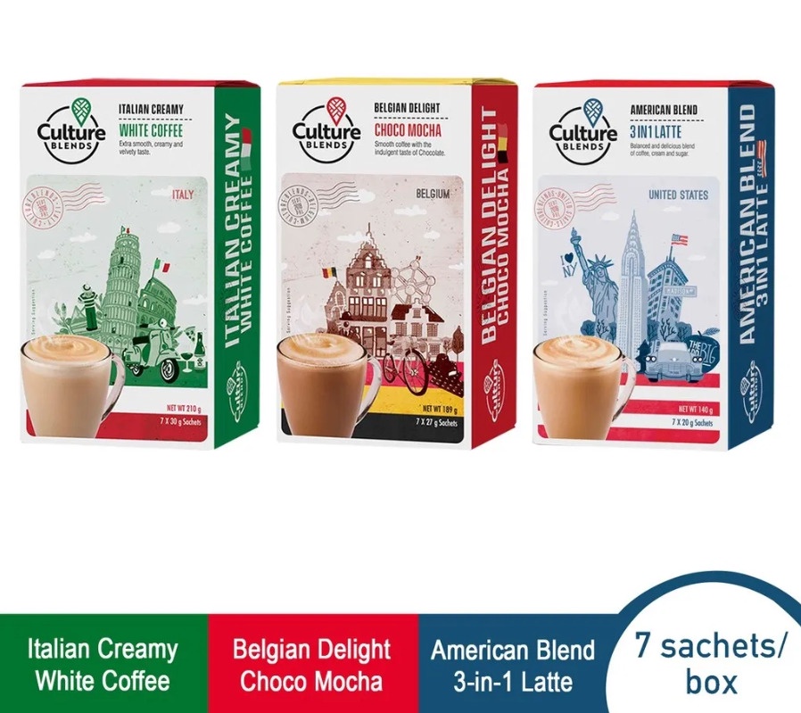 CULTURE BLENDS Italya Creamy White Kaffee, Belgian Delight Choco Mocha ...