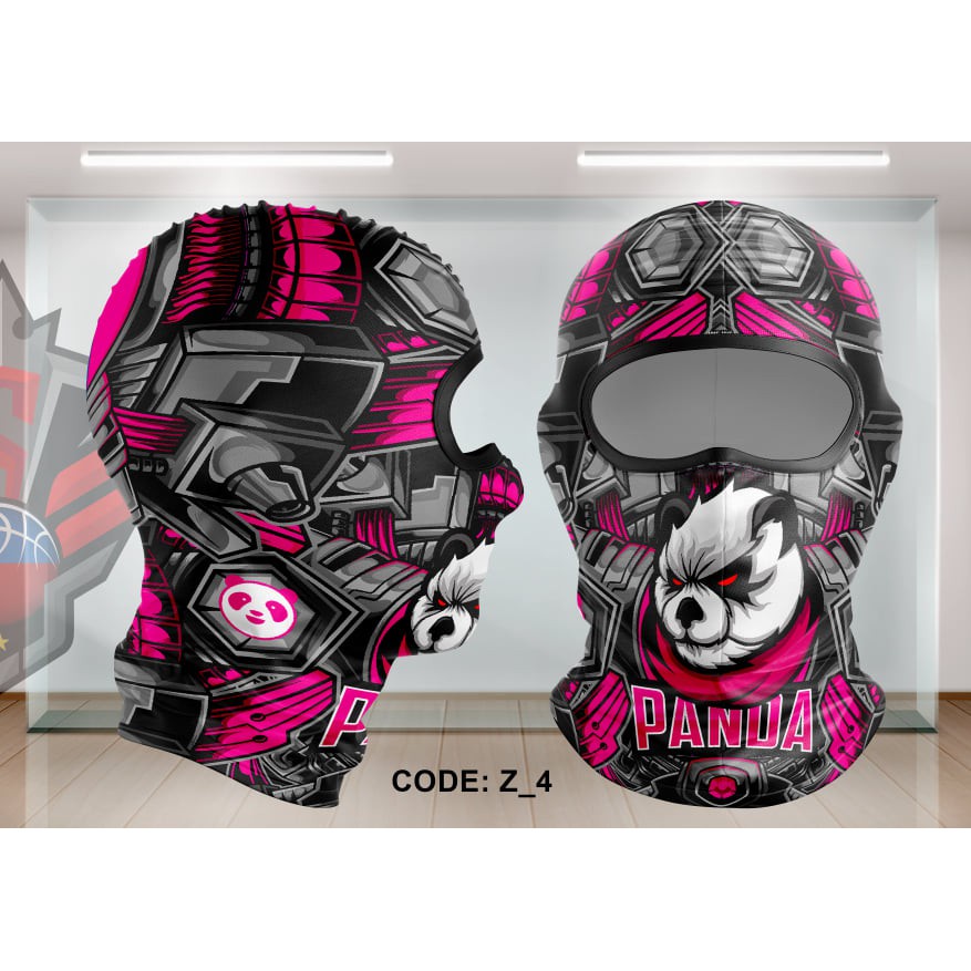 ♞FOOD PANDA CODE Z4 BALACLAVAS FULL MASK MOTORCYCLE RIDER MASK FULL SUBLIMATION