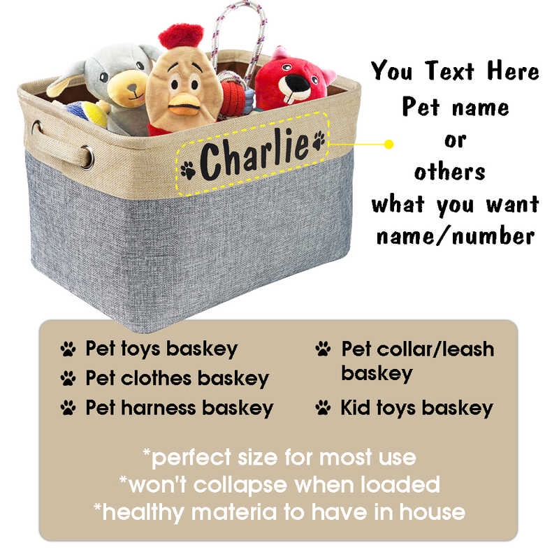 Canvas dog toy basket hotsell