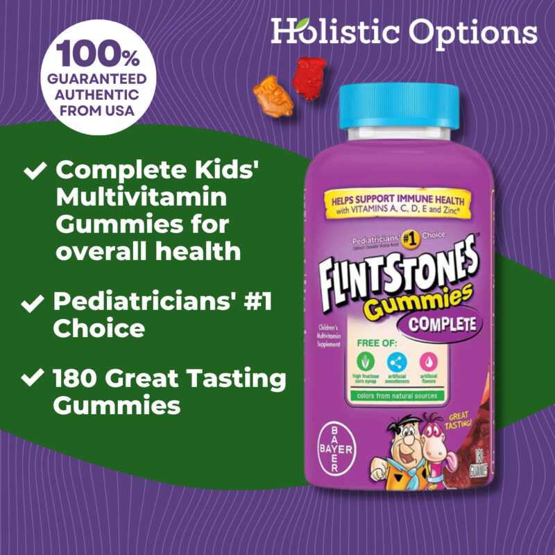 Flintstones Complete Multivitamin Gummies for Kids and Toddlers with