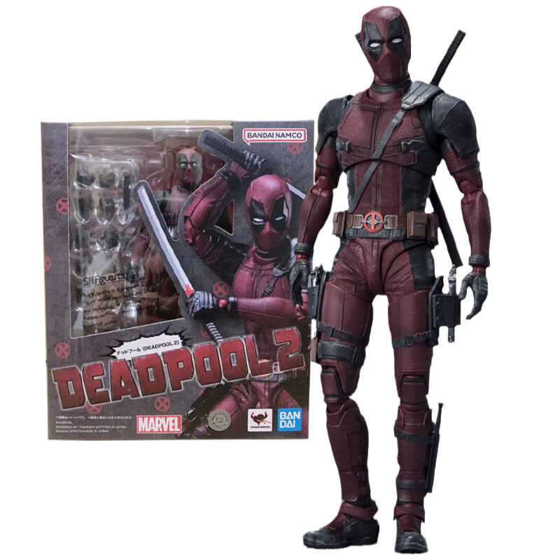 Bandai Genuine 2 Kit Anime Figures Shf Deadpool Collection Model Action 