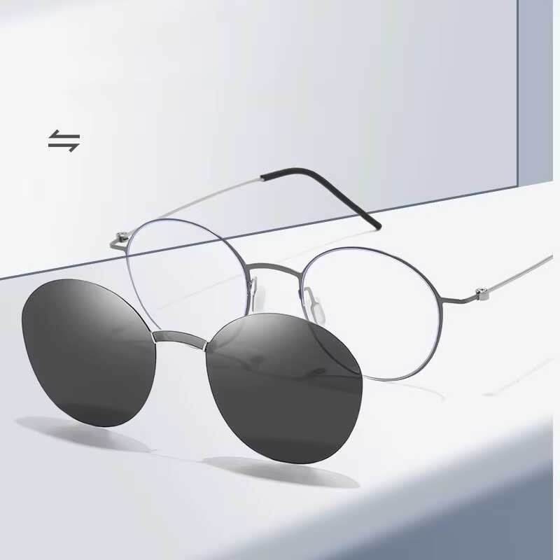 COHK New Style Magnet Clip On Glasses Frame Trend Polarized For Women ...