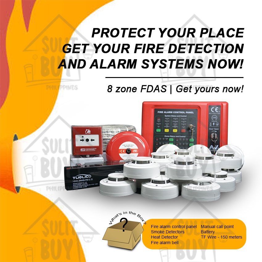 Asenware 8 Zone Conventional Fire Detection And Alarm System Detector Ng Heat Fdas Shopee 1626