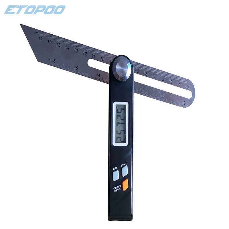 Protractor Inclinometer Ruler Sliding LCD Display Stainless Electronic ...