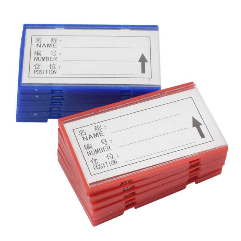 Label shelf signage warehouse material card sleeve (10 Pack) 5 * 10 cm ...