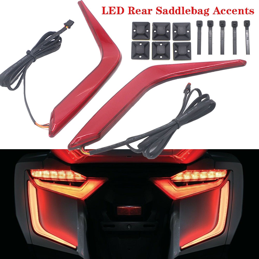 Ciro Goldstrike Saddlebag Lights, Fits Gold Wing - Chrome Or Black 40036 40037