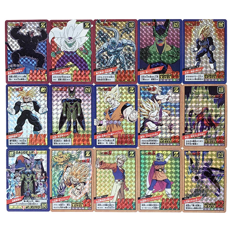 15Pcs/set Dragon Ball Z Flash Cards Super Saiyan Fierce Fight Goku ...