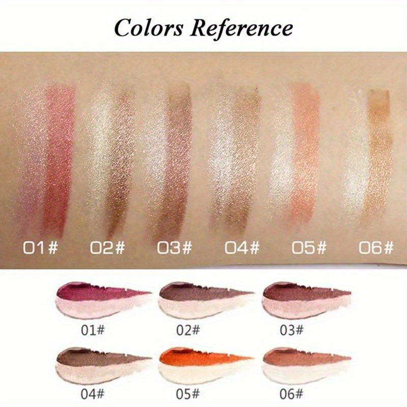 Waterproof Shimmer Dual Color Eyeshadow Stick Gradient Makeup | Shopee ...