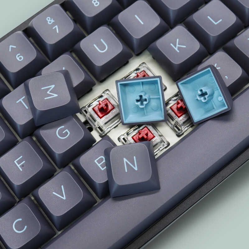 Key 189 PBT Double-Shot XVX Profile Keycaps Kit Backlit Black Grey Key ...