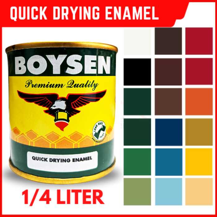 Boysen QDE Quick Dry Enamel Paint 1/4 LITERS (Available in Different ...