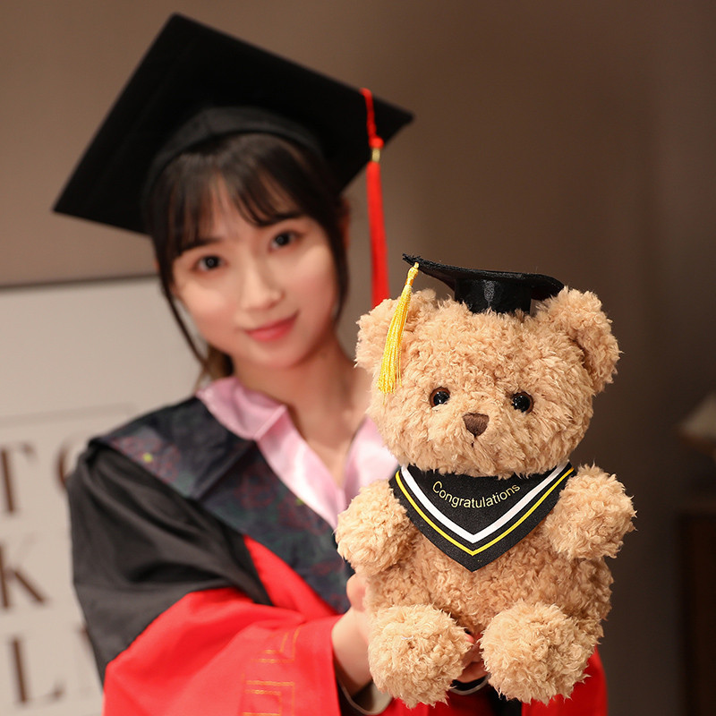 23cm Graduate Dr. Bear Plush Toy Animal Bear Plush Doll Graduation Gift ...