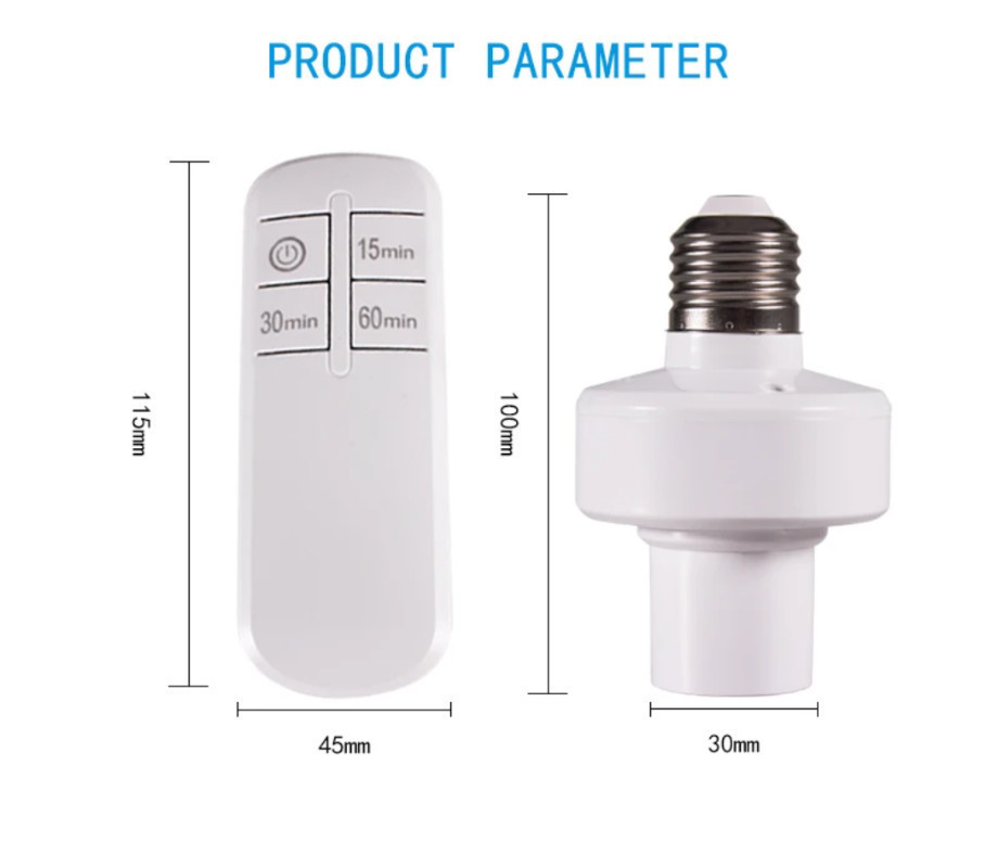 Curated visual reference: Wireless Remote Control For Smart Home Appliances Reference: Wireless Remote Control Smart Timer Switch E27 Lamp Holder House