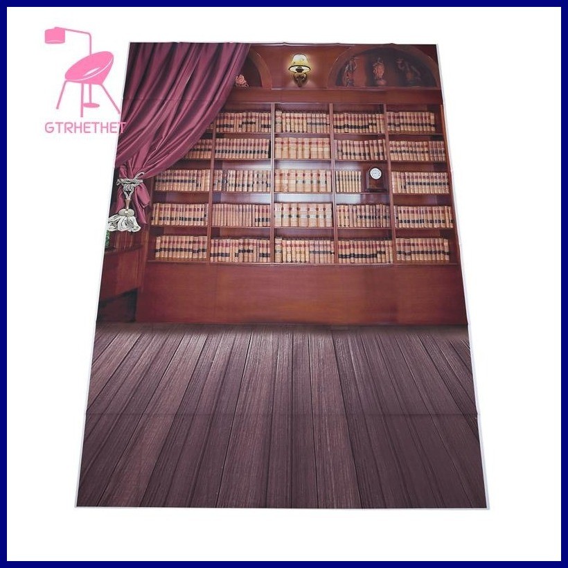 Vintage Library Books Wooden Floor Photography Backdrops Photo Props ...